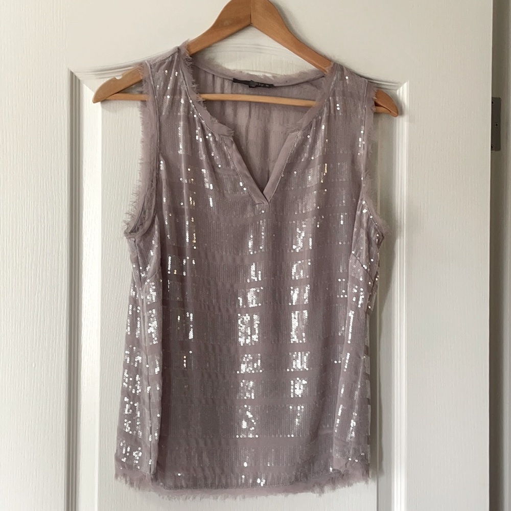Matty M Chiffon Sequin Tank